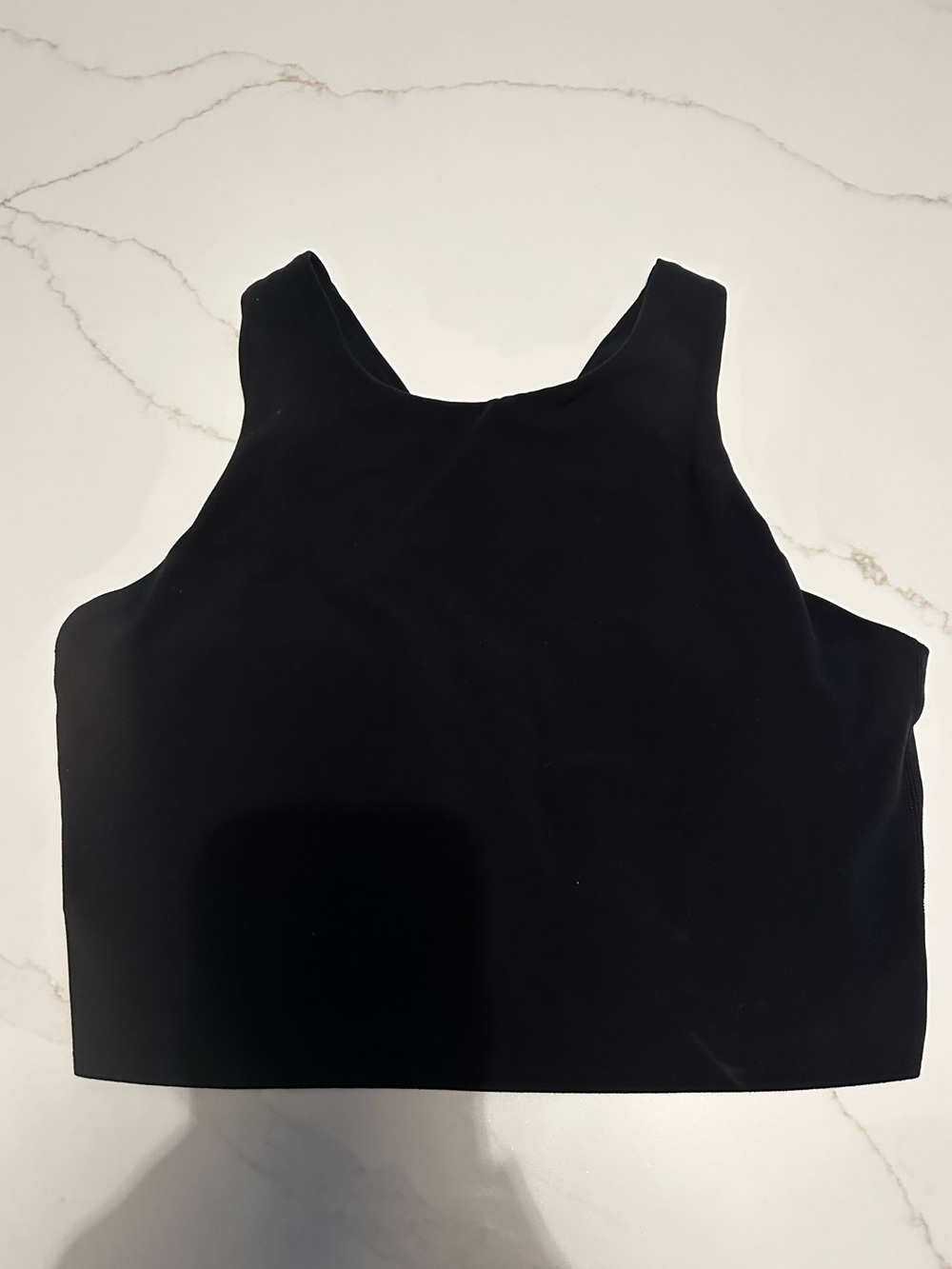 Athleta Black Cropped Sports Bra
